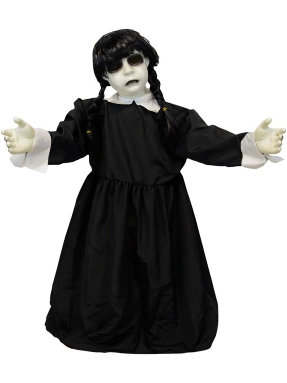Spooky Ghost Animatronic with LED Eyes & Sounds - Haunted House Halloween Decor